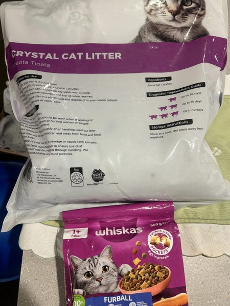 Cat(s) - Food and leftover unused Crystal litter Carousel 1