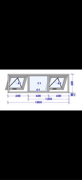 Aluminium Window 1800x600 Carousel 4