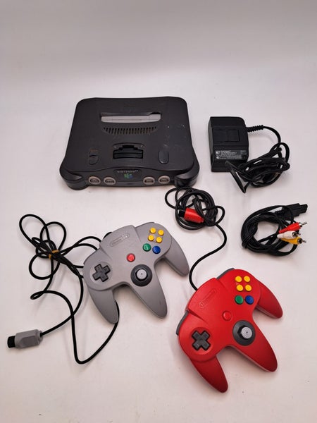 * N64 Nintendo 64 Console w/ 2 Controllers & Cables! * Carousel 1
