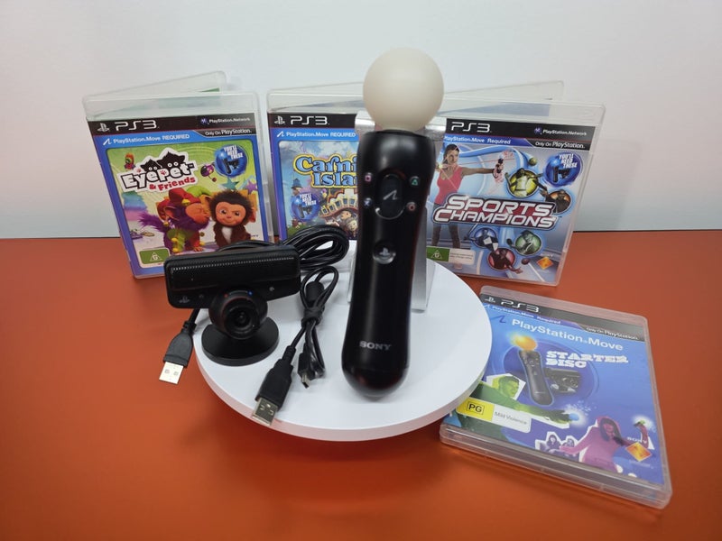 Official Sony PS3 Move Controller + PS3 Camera + Games COMBO Carousel 1