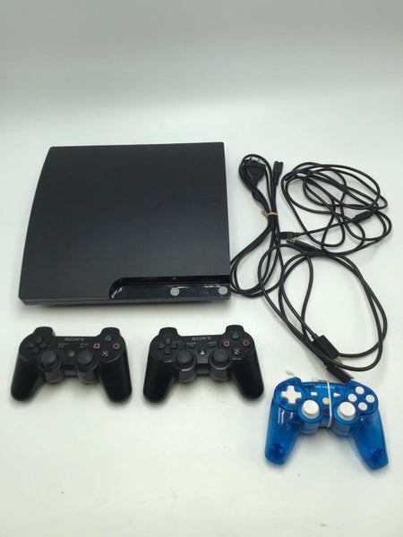 * 120GB Slim PS3 Console w/ 3 Controllers & Cables! * Carousel 1