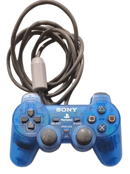 SONY PlayStation Controller Dualshock PS1/PS2 *TRANSLUCENT BLUE* Carousel 1
