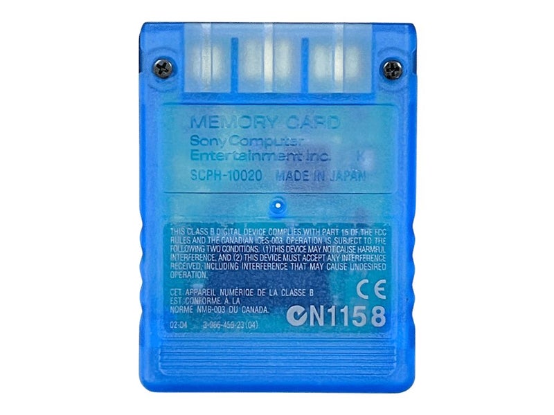 Genuine Sony PS2 8MB Memory Card (Translucent Blue) *EXCELLENT CONDITION* Carousel 2