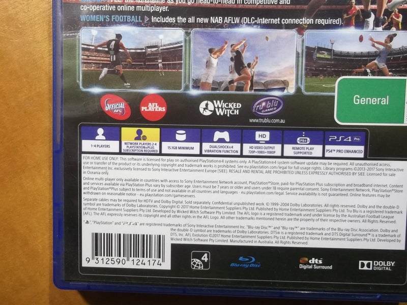 AFL Evolution - PS4 Game - VG Condition Carousel 4