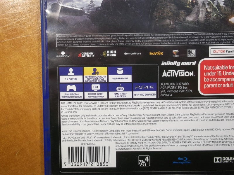 Call of Duty Modern Warfare Remastered - PS4 Game - VG Condition Carousel 4