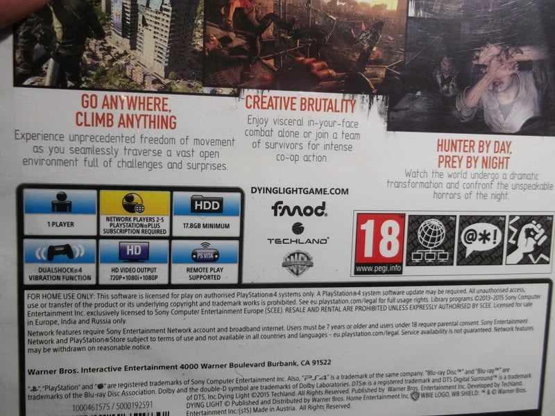 Dying Light - PS4 Game - Excellent Condition Carousel 4