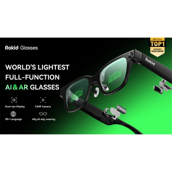 Rokid AI Glasses World's Lightest Full Function AI & AR Glasses 49g Link ChatGPT Carousel 2