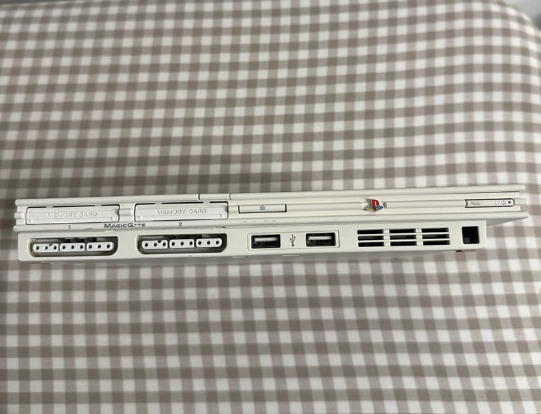 PlayStation 2 Cermaic White Slim | 64GB MX4SIO | HDMI | Genuine Sony Controller Carousel 2
