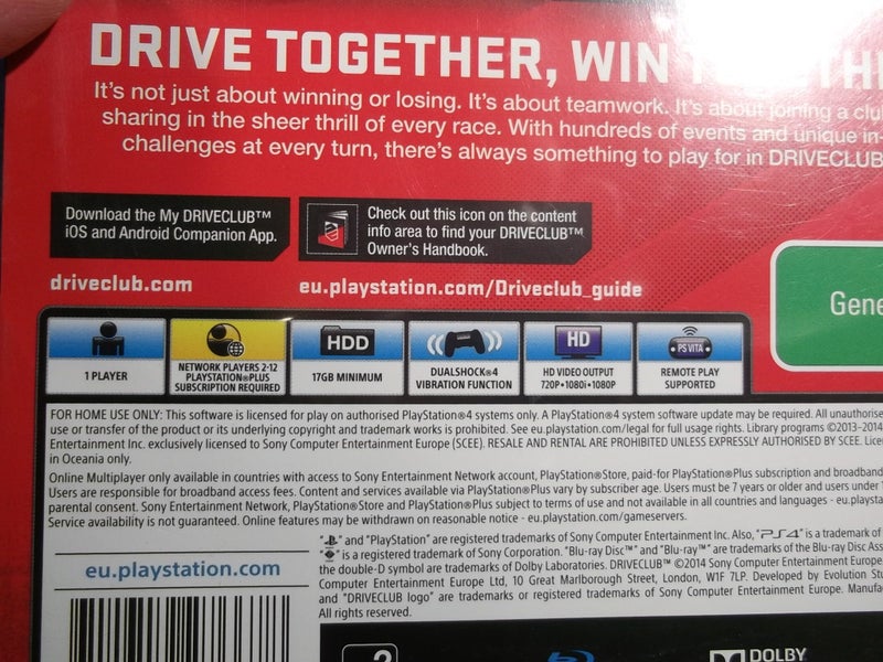Driveclub - PS4 Game - Excellent Condition Carousel 4