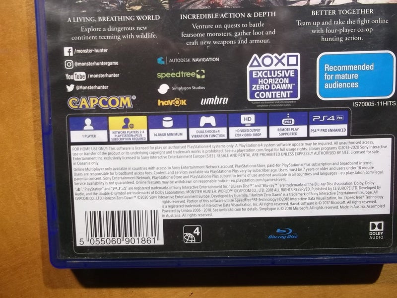 Monster Hunter: World - PS4 Game - VG Condition Carousel 4