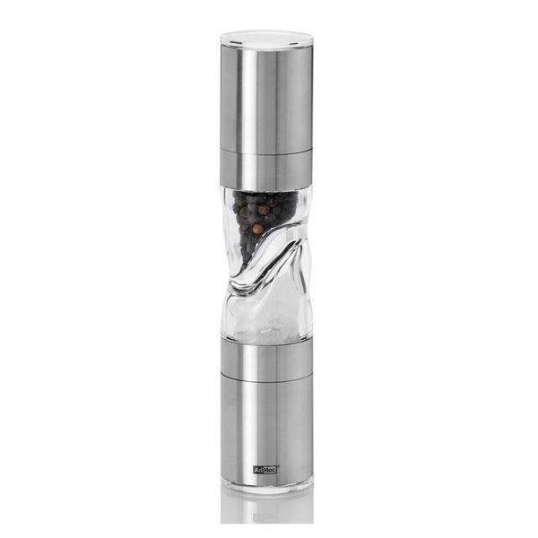 AdHoc Duomill Pure Salt & Pepper Mill - Stainless Steel Carousel 1