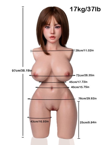 Yuna: Deepthroat Gel Breast Platinum Silicone Doll Torso Carousel 13