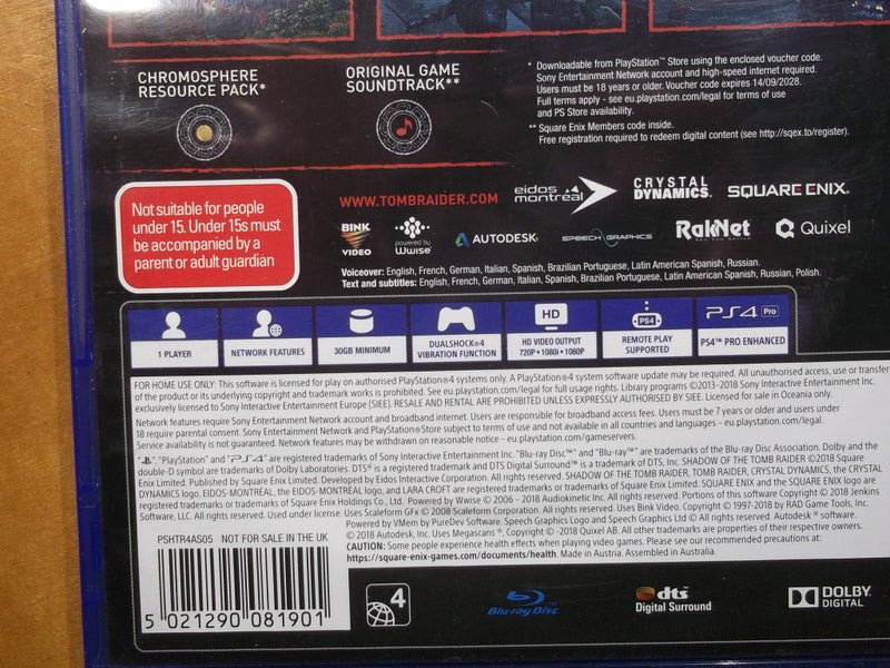 Shadow of the Tomb Raider - PS4 Game - Excellent Condition Carousel 4