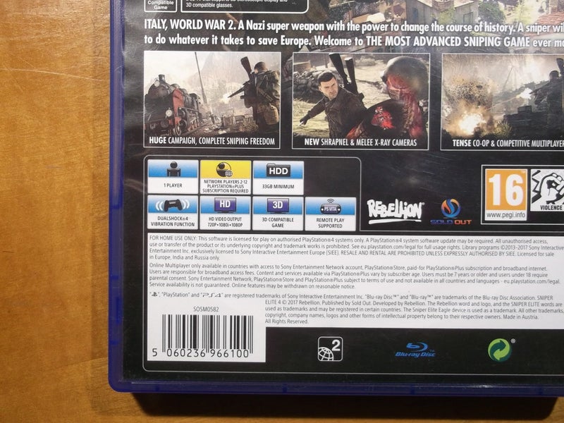 Sniper Elite 4 - PS4 Game - VG Condition Carousel 4