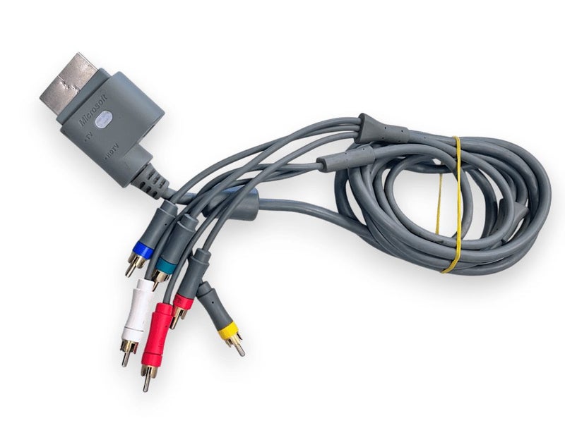 GENUINE MICROSOFT Xbox 360 E COMPOSITE 6-PRONG AVI Cable Lead Carousel 1
