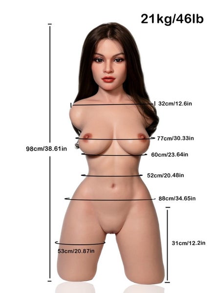 Emilia: Deepthroat Gel Breast Platinum Silicone Doll Torso Carousel 11