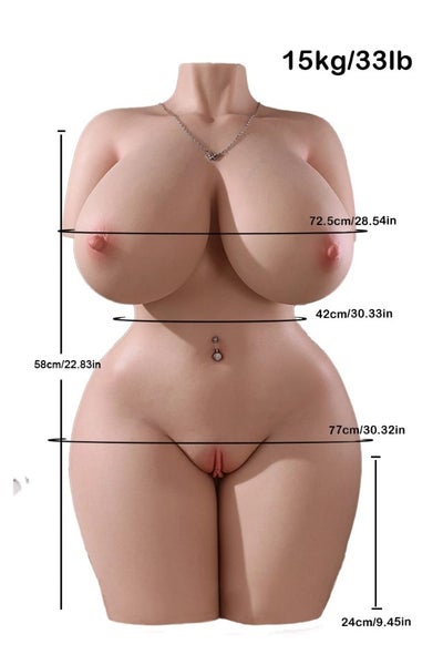 Dinah: Big Boobs Gel-filled Breasts Silicone Sex Torso Carousel 6