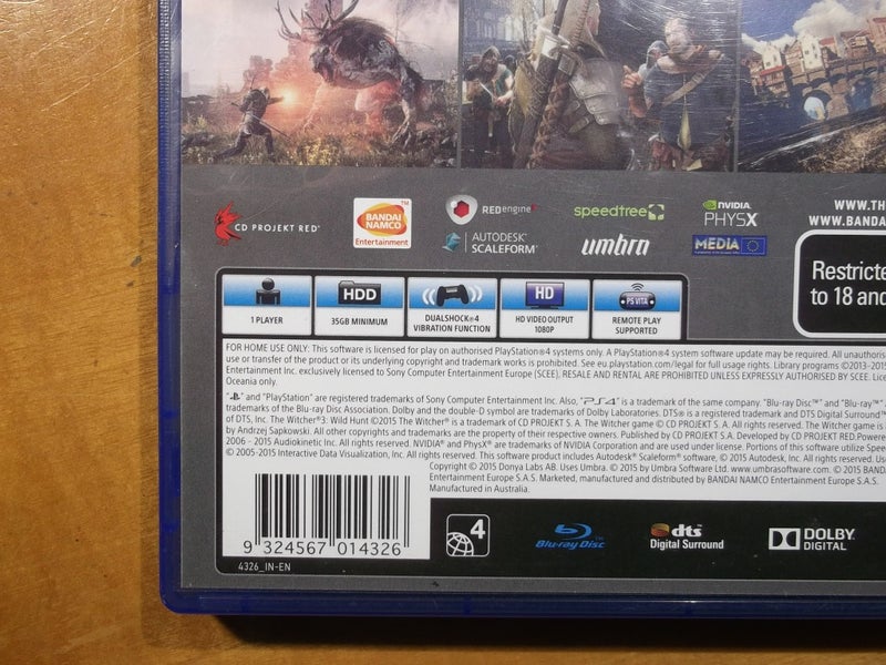 The Witcher 3: Wild Hunt - Has stickers etc - PS4 Game - Excellent Condition Carousel 5
