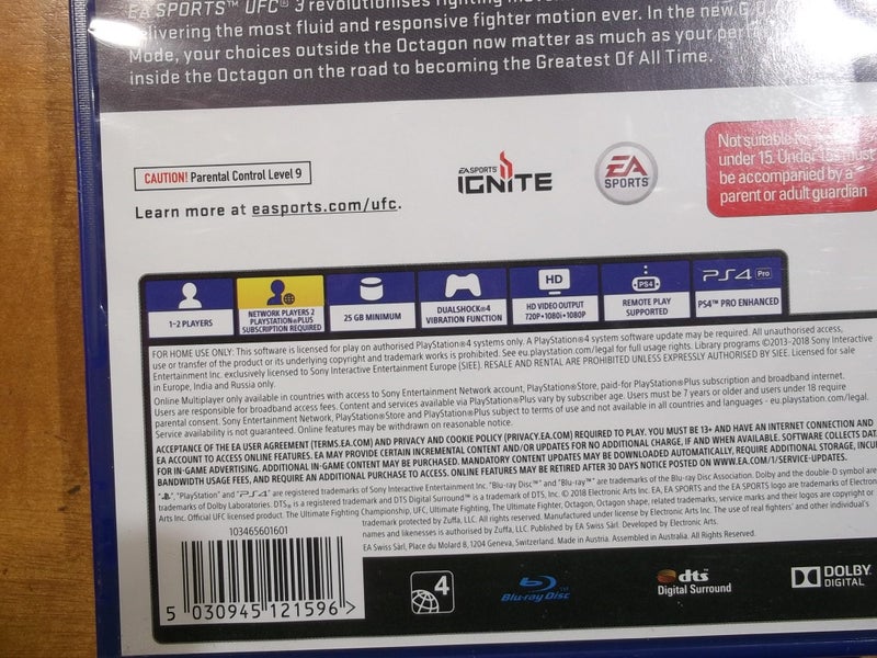 UFC 3 - Ultmate Fighting Championship 3 - PS4 Game - LIKE NEW Carousel 5