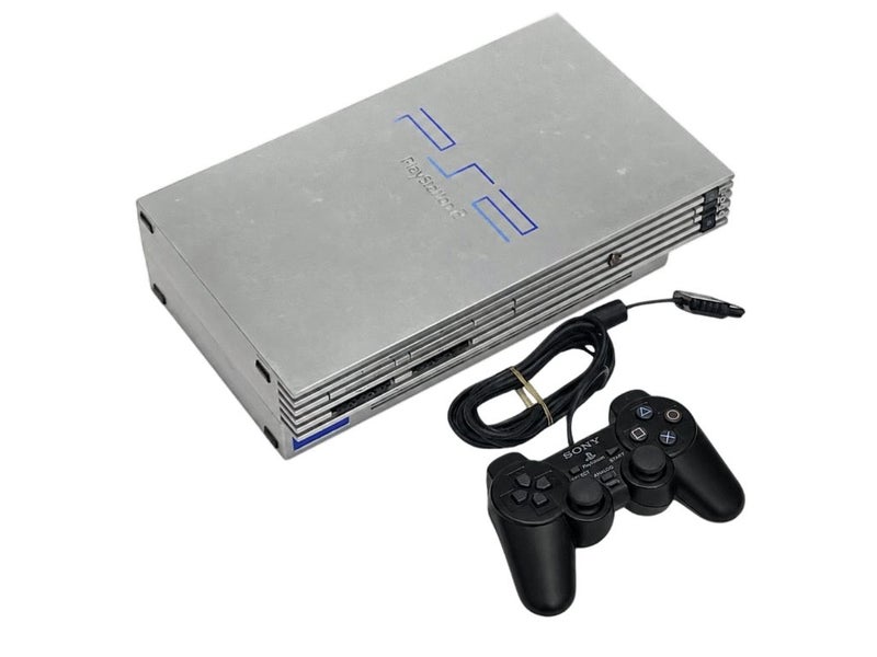 RARE SILVER PS2 CONSOLE Phat Fat PS2 + Genuine SONY Controller Carousel 1