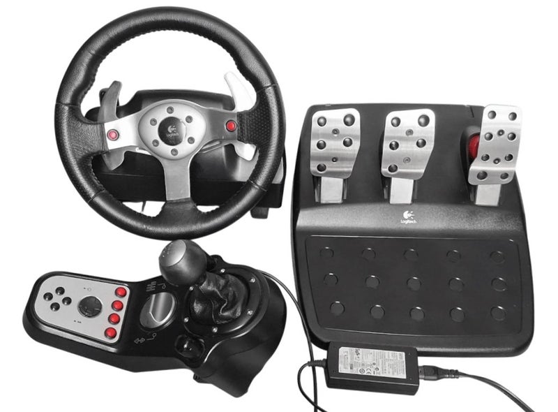 Logitech G25 Racing Wheel, Pedals & Gear Shifter - PS2/PS3/PC Carousel 1