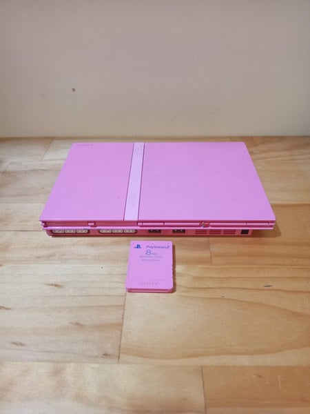 Ps2 pink slim console with memory card (model scph-77002) Carousel 1