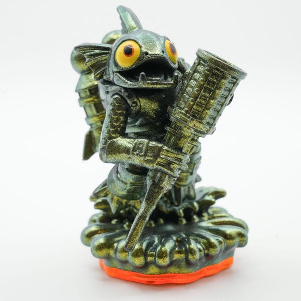 Skylanders Giants RARE Special Edition Metallic Green Gill Grunt DAMAGE Variant Carousel 1