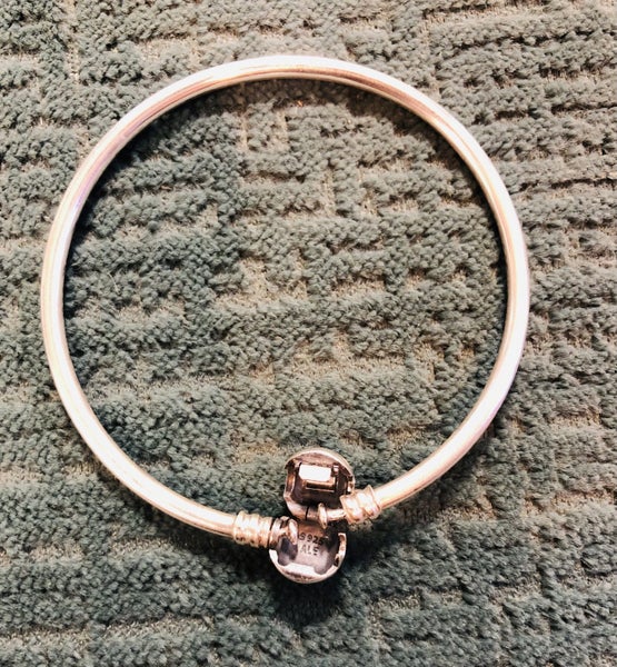### $1 RESERVE ### Pandora Silver 925 Moments Bangle / Size 19 Carousel 2