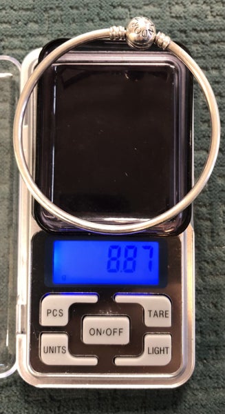 ### $1 RESERVE ### Pandora Silver 925 Moments Bangle / Size 19 Carousel 5