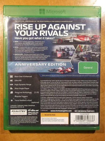 F1 2019 Anniversary Edition - XBOX ONE Game - Excellent Condition Carousel 4