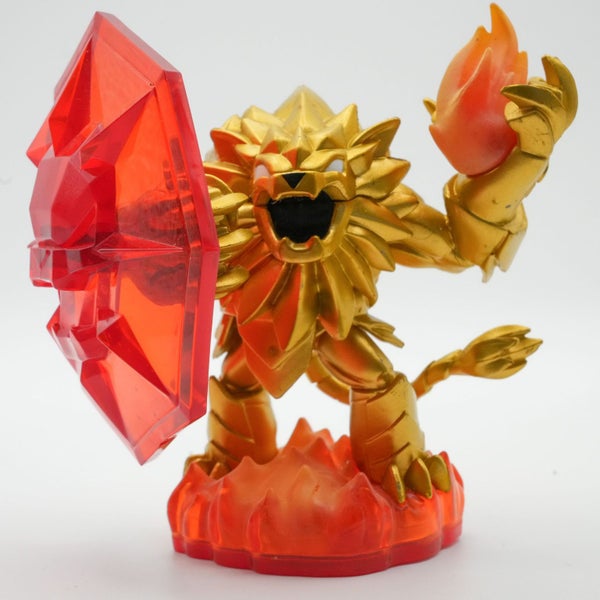 Skylanders Trap Team - Wildfire - Trap Master Fire Element - Gold Lion Shield Carousel 1