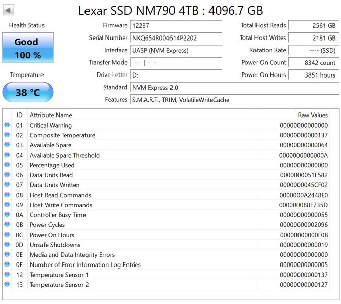 Lexar 4TB M.2 2280 PCIe Gen4x4 NVMe SSD Carousel 3