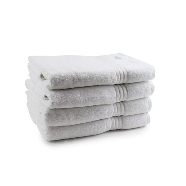 4pc Onkaparinga 69x140cm Cotton Flinders Premium Bathroom Towels 600GSM White Carousel 1