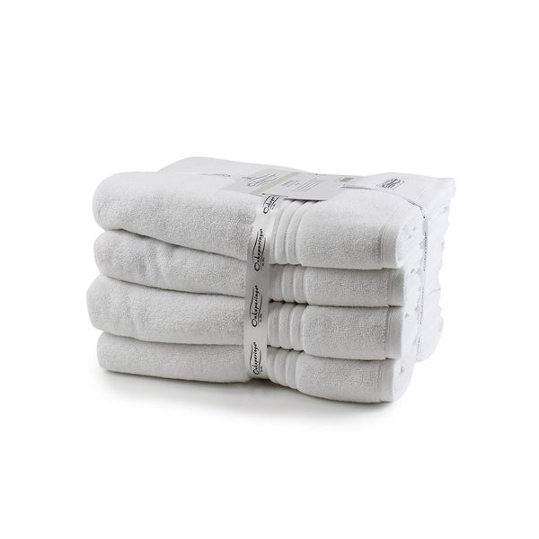 4pc Onkaparinga 69x140cm Cotton Flinders Premium Bathroom Towels 600GSM White Carousel 2