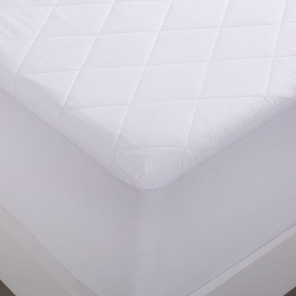 Bianca Comfort In Cotton Quilted Mattress Protector 230gsm WHT Long Single Bed Carousel 2