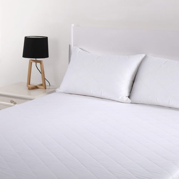 Bianca Comfort In Cotton Quilted Mattress Protector 230gsm WHT Long Single Bed Carousel 4