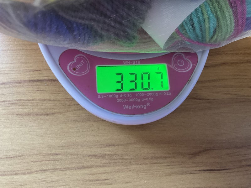 330g Left-over Sock Yarn ~ Hobbii, Venus, Silly Sock, Merino Cotton, Ice + Carousel 6