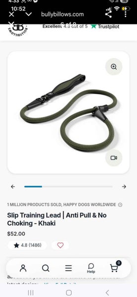 Training slip lead - Khaki Carousel 1