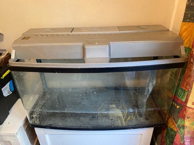 Aqua One AR-980 tank and water pipes but no pump or fittings in light hood Carousel 1