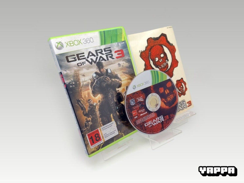 Xbox 360 • Gears of War 3 + Stickers • No Manual Carousel 1