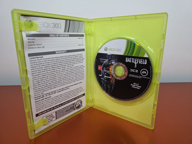 Battlefield 3 XBOX 360 Disc 1 Missing Carousel 2