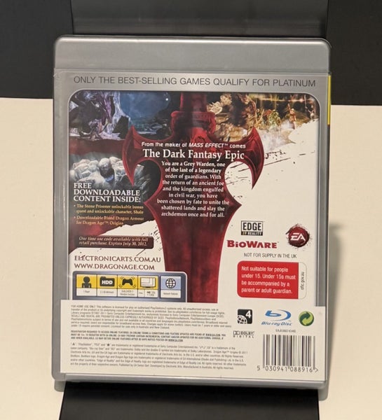 Dragon Age Origins Platinum PS3 PAL Complete – $1 Reserve Carousel 2