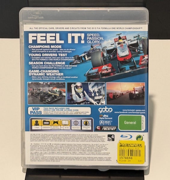 F1 2012 Formula 1 PS3 PAL w/ Manual – $1 Reserve Carousel 2