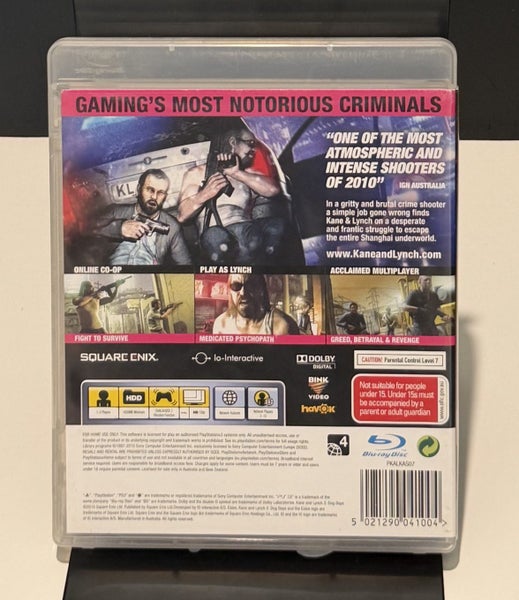 Kane & Lynch 2 Dog Days PS3 PAL w/ Manual – $1 Reserve Carousel 2