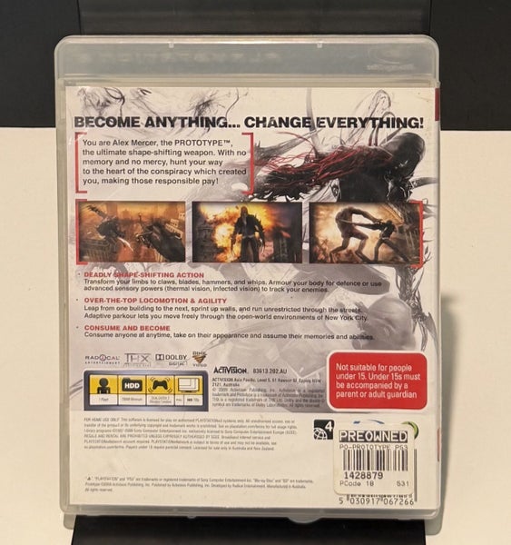 Prototype PS3 PAL w/ Manual – $1 Reserve Carousel 2
