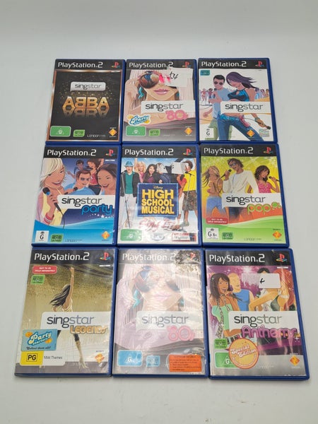 * AWESOME PS2 Singstar Lot! 9x Games & Microphone Set Bundle! * Carousel 3