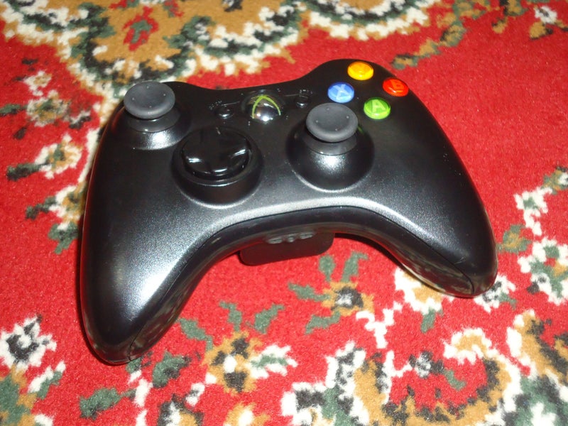 Official Microsoft Xbox 360 Wireless Controller - (Black on Black)... Carousel 1