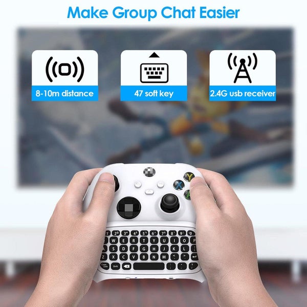 Wireless Controller Keyboard for Xbox Series X/S, Mini QWERTY Keyboard Gaming C Carousel 2