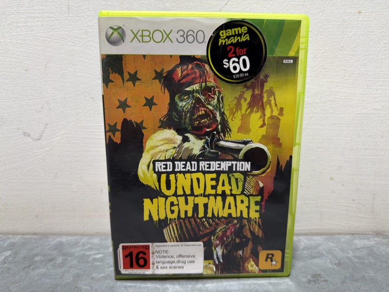 RED DEAD REDEMPTION UNDEAD NIGHTMARE XBOX 360 GAME W172165-66 #W172165-66 Carousel 1