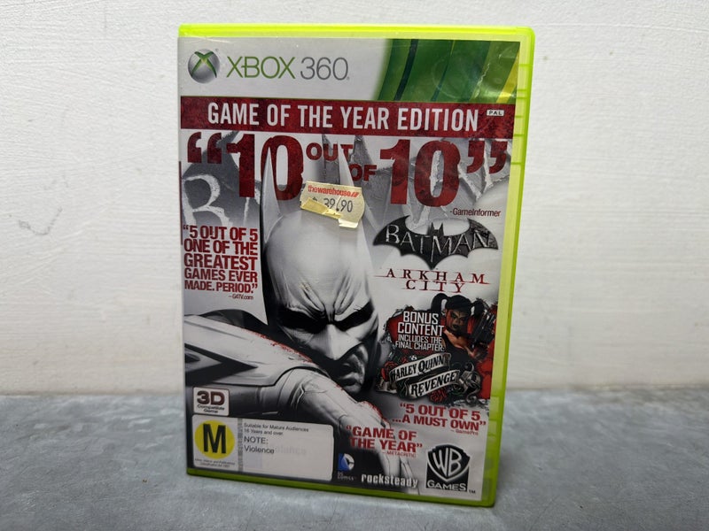 XBOX360 GAME BATMAN AKHAM CITY GAMEGEAR #B19166583-4 Carousel 1